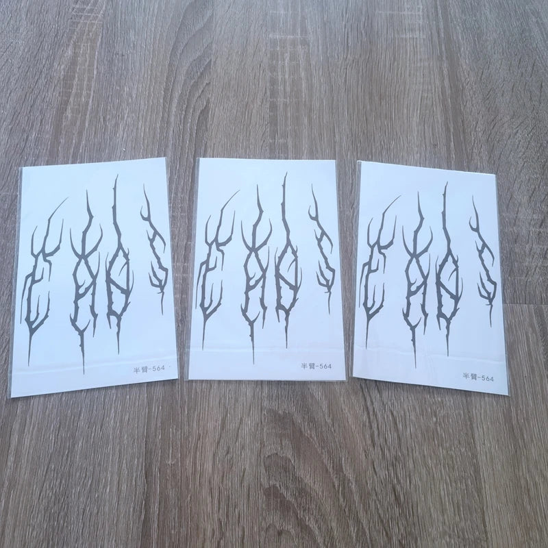 Gothic Temporary Tattoo Sticker – Wasserdicht & Langanhaltend – Bild 4