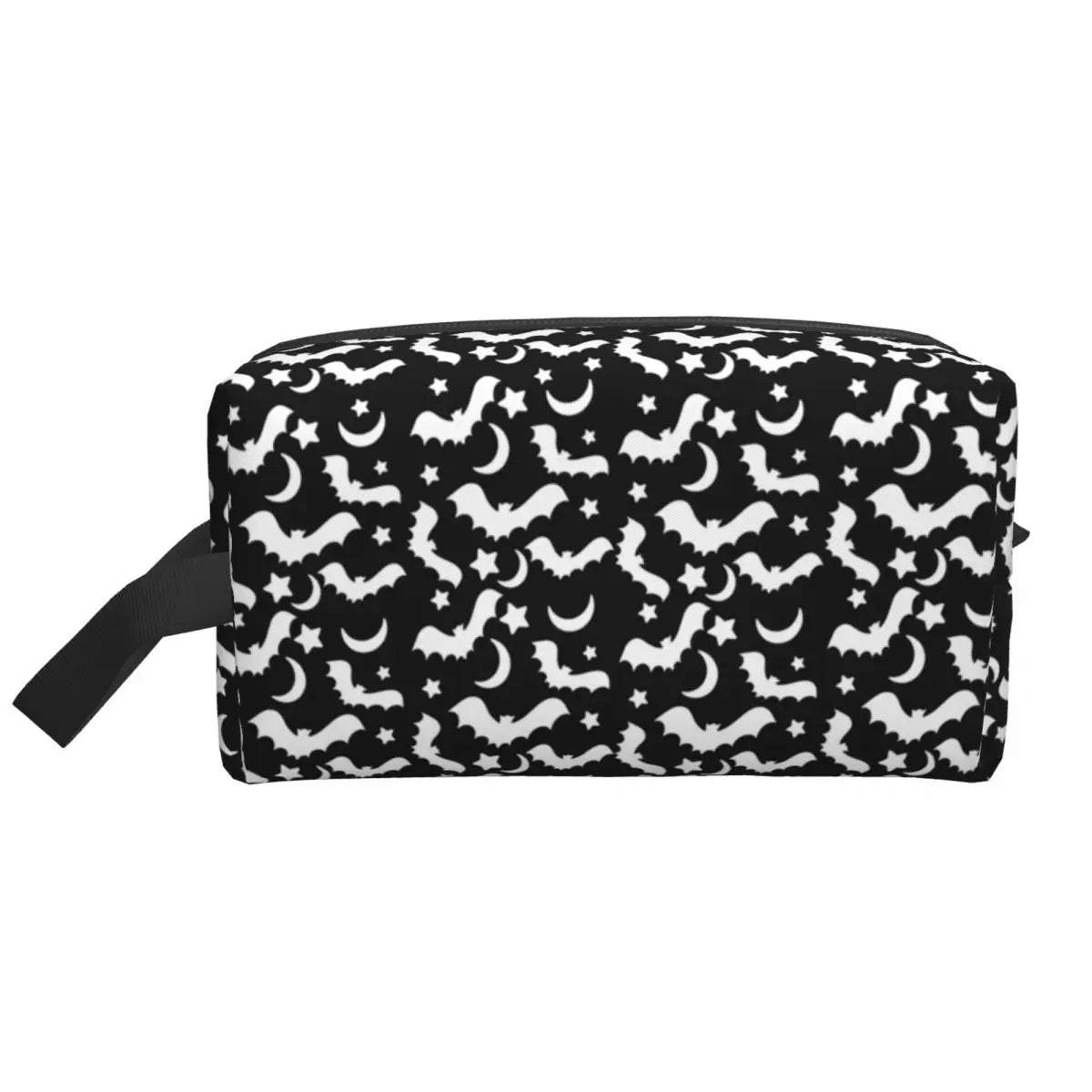 Gothic Halloween Kulturtasche mit Fledermäusen und Spitze – Bild 9