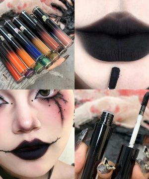 Gothic Lippenstift Set – Matt & Wasserdicht für Halloween