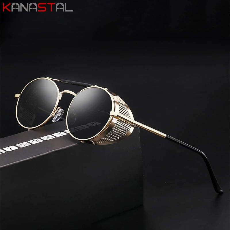 Gothic Steampunk Sonnenbrille mit UV-Schutz für Herren