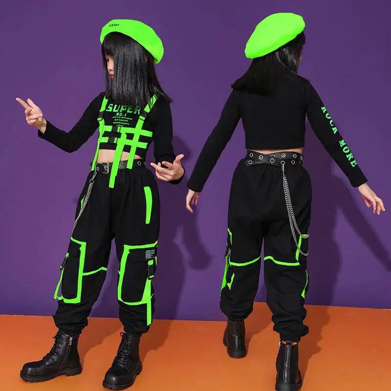 Maedchen Gothic Streetwear Set Cargo Hose 038 Crop Top