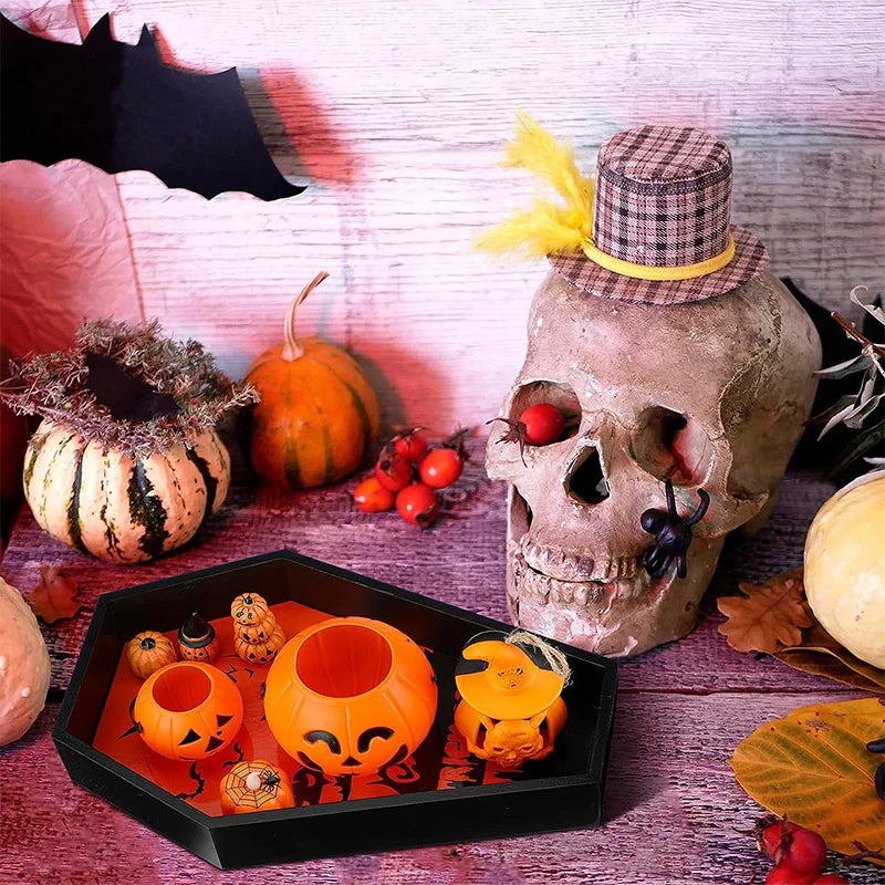 Gothic Coffin Deko-Holztablett für Halloween & Alltag – Bild 4