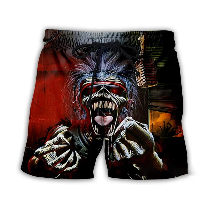 Gothic Vintage Skull Shorts – Sommer Streetwear Herren – Bild 18