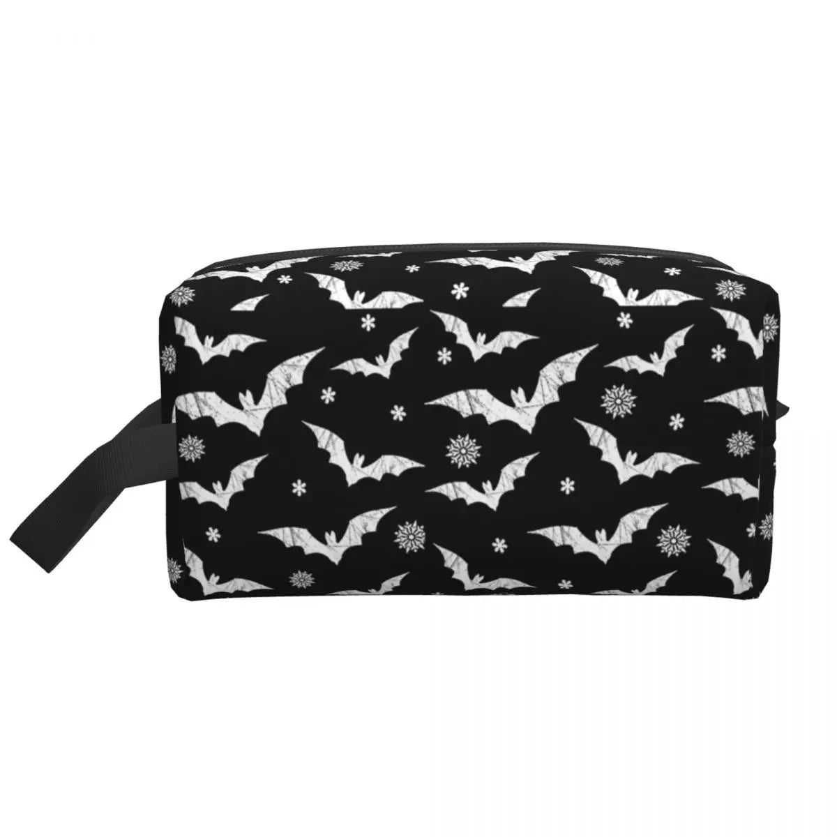 Gothic Halloween Kulturtasche mit Fledermäusen und Spitze – Bild 24