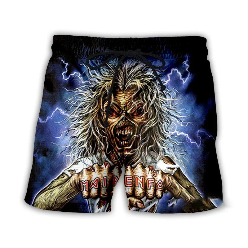 Gothic Vintage Skull Shorts – Sommer Streetwear Herren – Bild 2