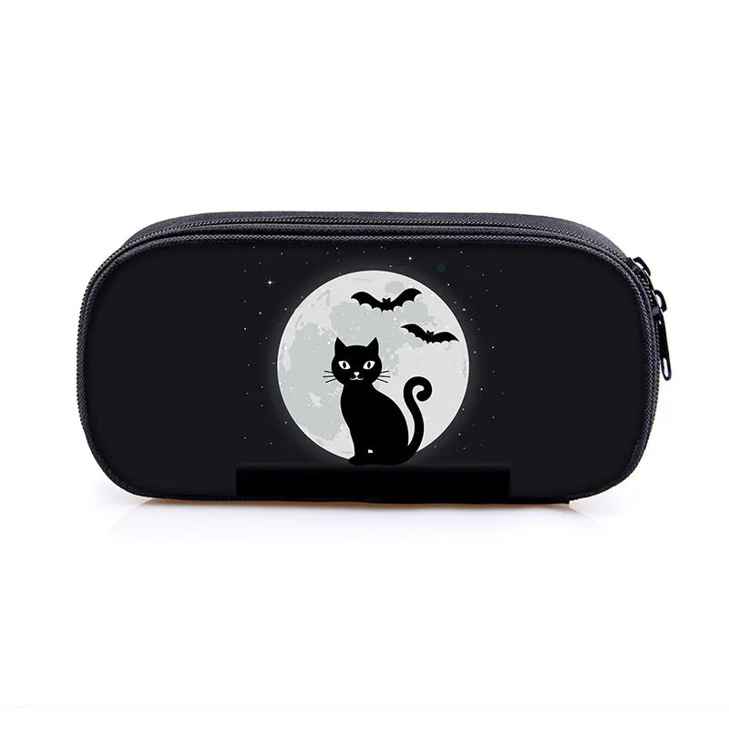 Gothic Federmäppchen mit Hexe, Mond & Katze Design – Bild 22