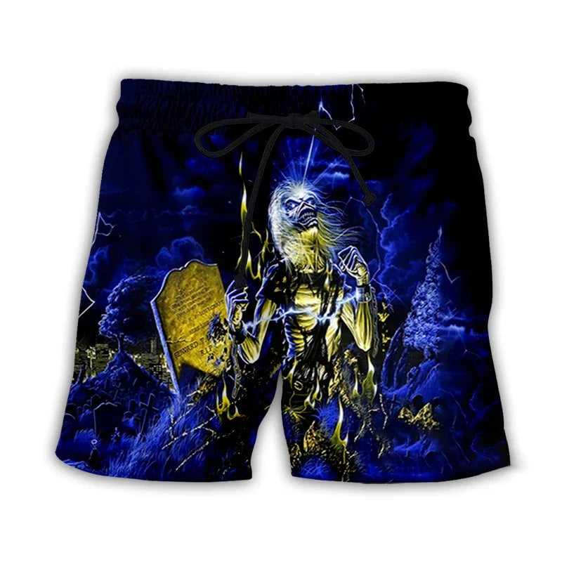 Gothic Vintage Skull Shorts – Sommer Streetwear Herren – Bild 17