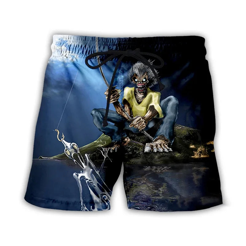 Gothic Vintage Skull Shorts – Sommer Streetwear Herren – Bild 7
