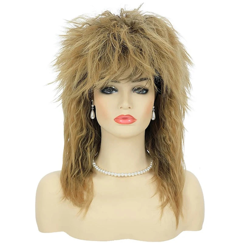 Gothic 80s Tina Diva Perücke – Blonde Rock Mullet Wig – Bild 6