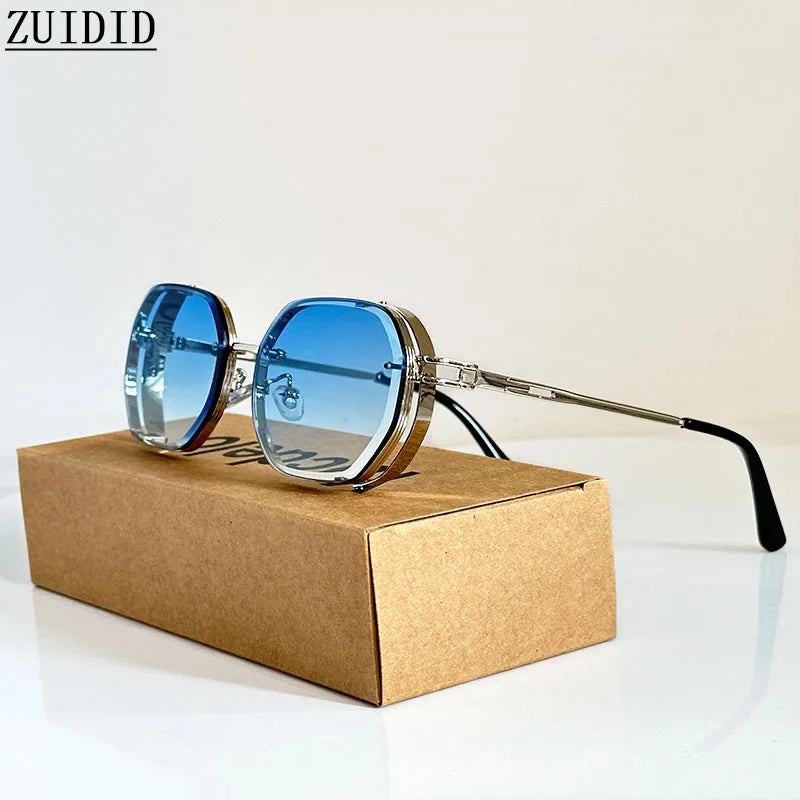 Gothic Steampunk Sonnenbrille Herren Damen Punk Stil 2024