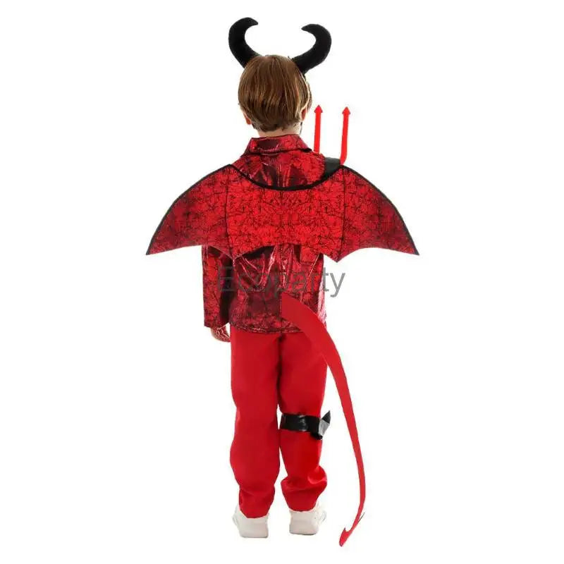 Kinderkostüm Gothic Teufel Vampir Halloween Outfit – Bild 3