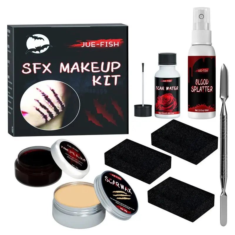 Gothic Halloween Narben Make-up Kit mit Spezialeffekten