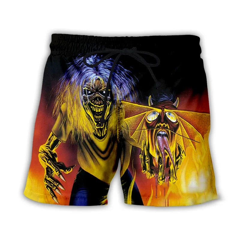 Gothic Vintage Skull Shorts – Sommer Streetwear Herren – Bild 14