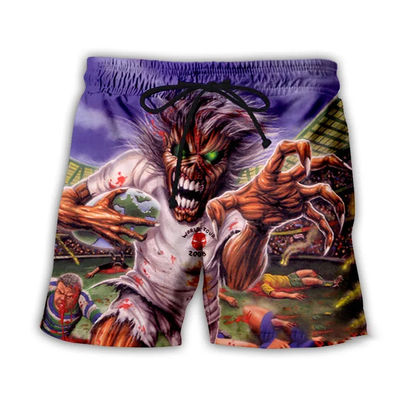 Gothic Vintage Skull Shorts – Sommer Streetwear Herren – Bild 11