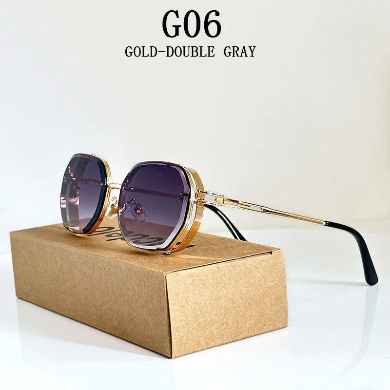 Gothic Steampunk Sonnenbrille Herren Damen Punk Stil 2024 – Bild 7