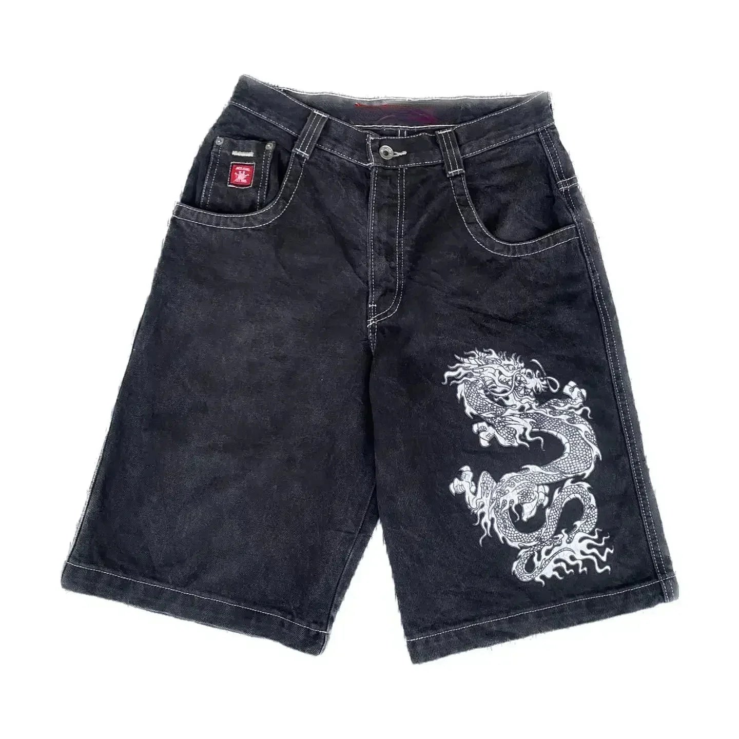 Gothic Baggy Denim Shorts im Y2K Streetwear Stil – Bild 14