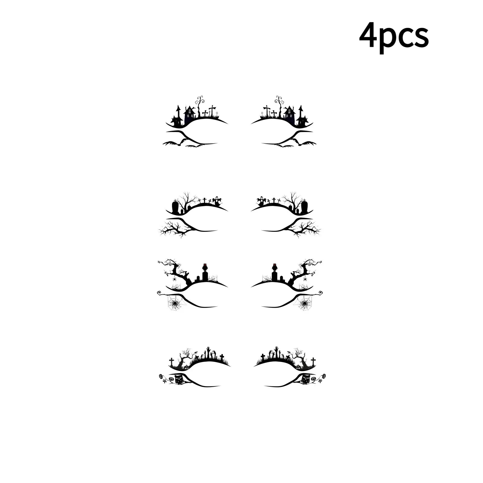 Gothic Augen Make-up Sticker Set – Halloween Tattoo Deko – Bild 6