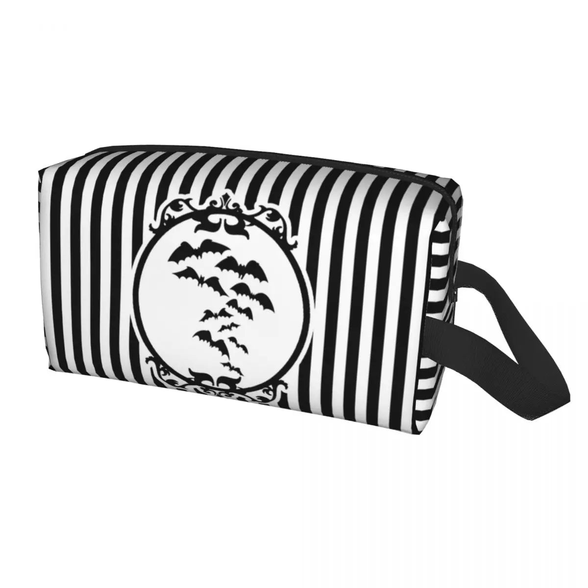 Gothic Halloween Kulturtasche mit Fledermäusen und Spitze – Bild 5