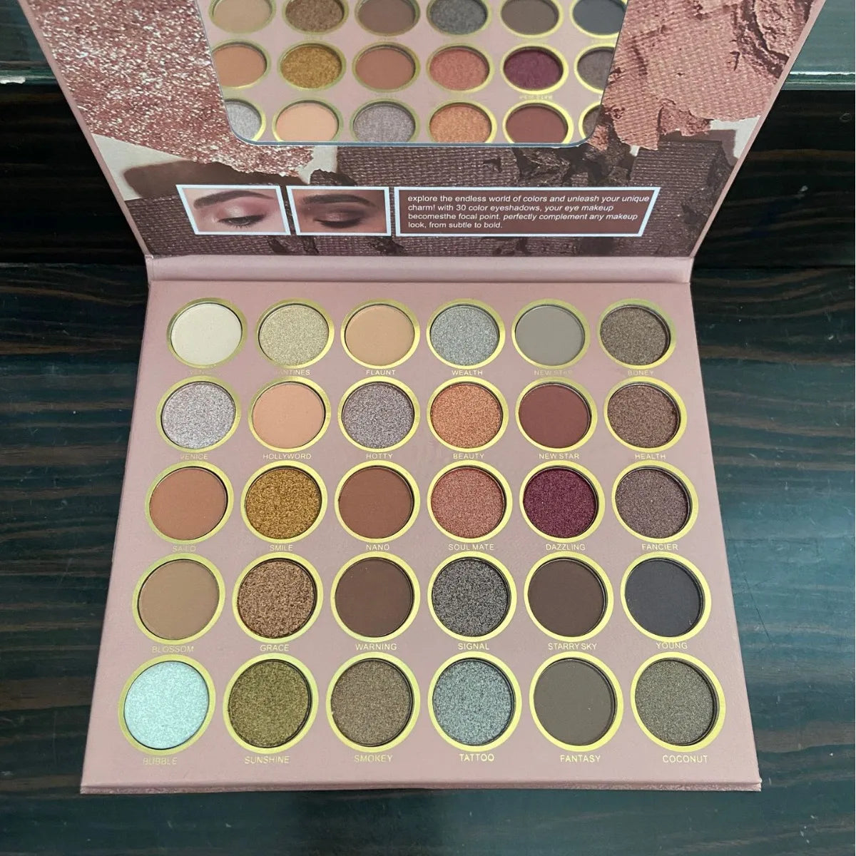Gothic Lidschattenpalette – 30 Farben Smokey Nude Look – Bild 5