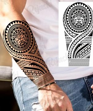 Gothic Maori Thorns Tattoo – Temporäre Fake Tattoos Herren