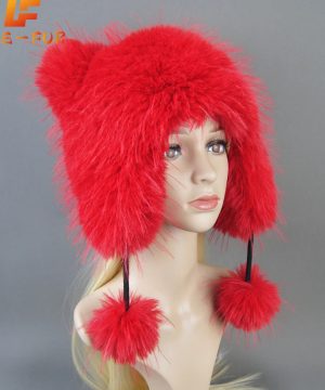 Gothic Bombermütze mit Kunstfell für Damen – Winterstil