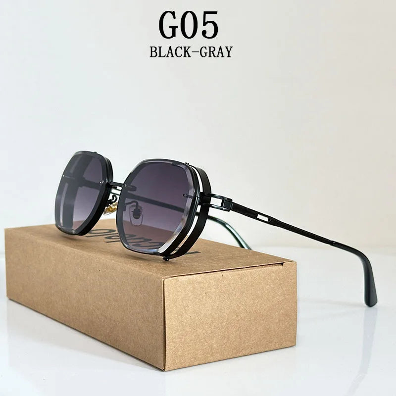 Gothic Steampunk Sonnenbrille Herren Damen Punk Stil 2024 – Bild 12
