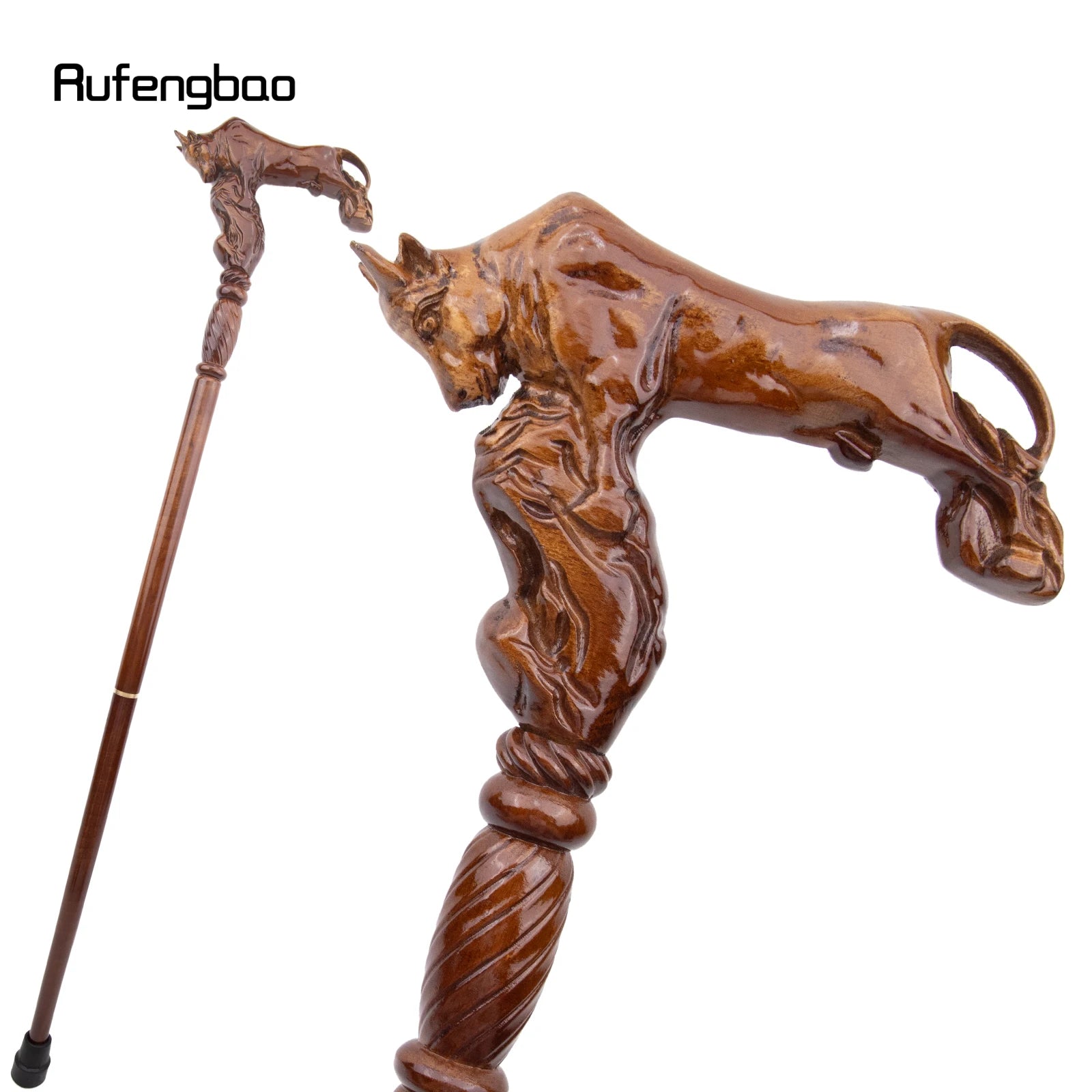 Gothic Gehstock aus Holz Braun 96cm für Halloween Party