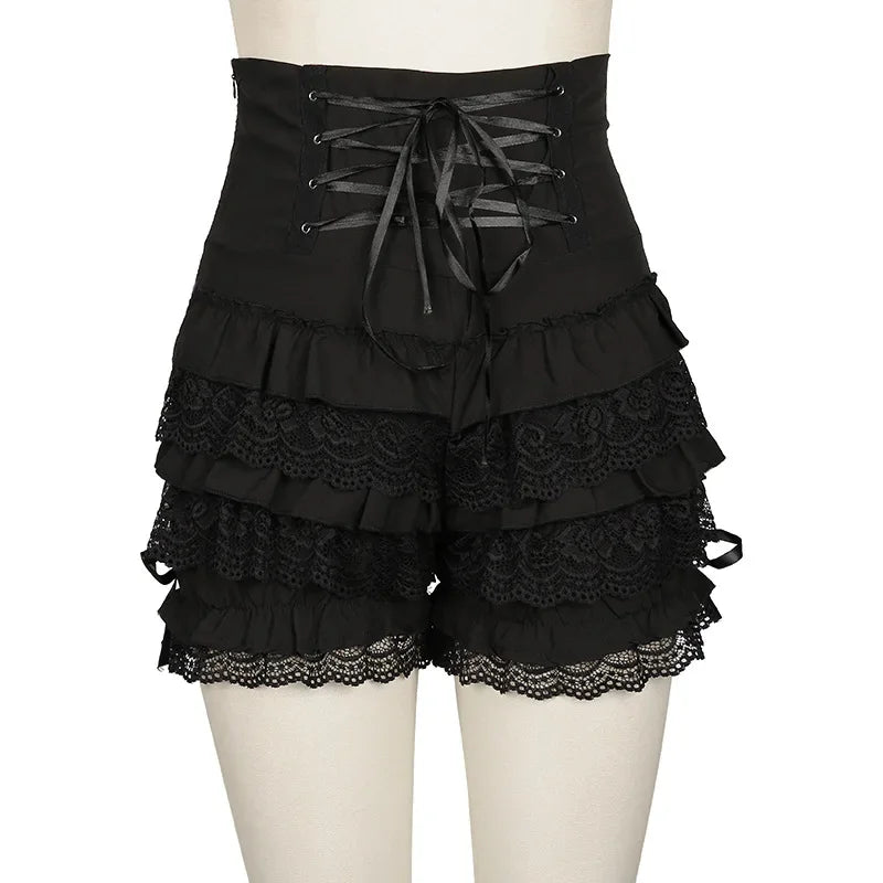 Gothic Steampunk Bloomers für Damen, Größe 3XL, Rot/Schwarz – Bild 7