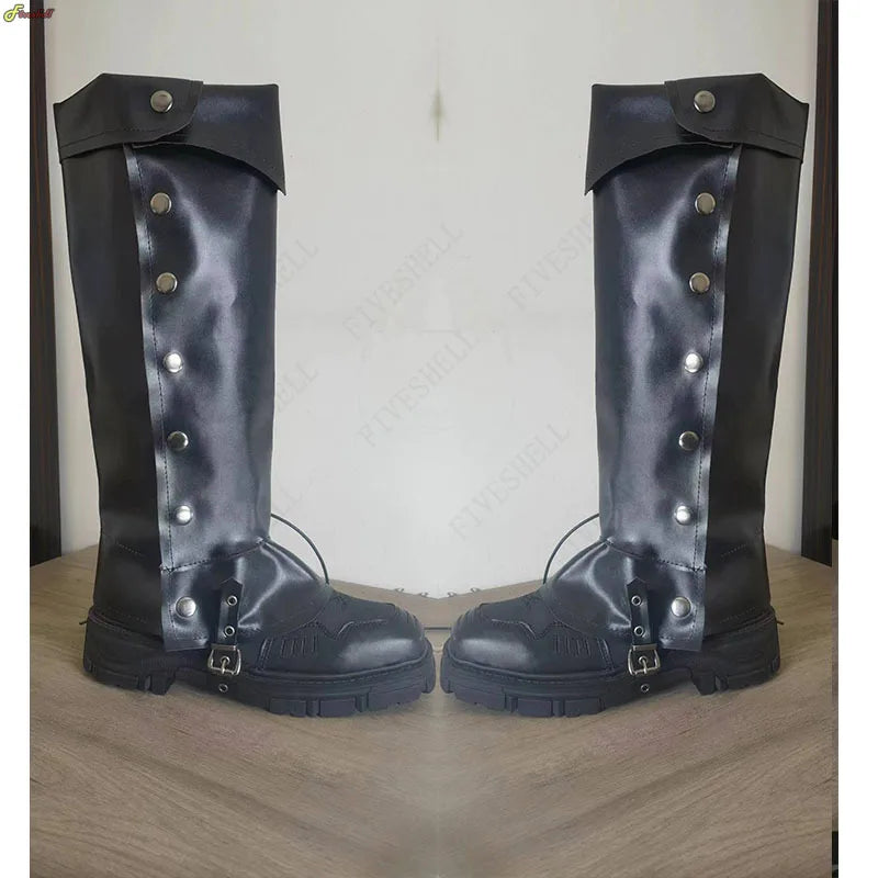 Gothic Mittelalter Ritter Stiefel Gamaschen Cosplay Schuhe – Bild 2
