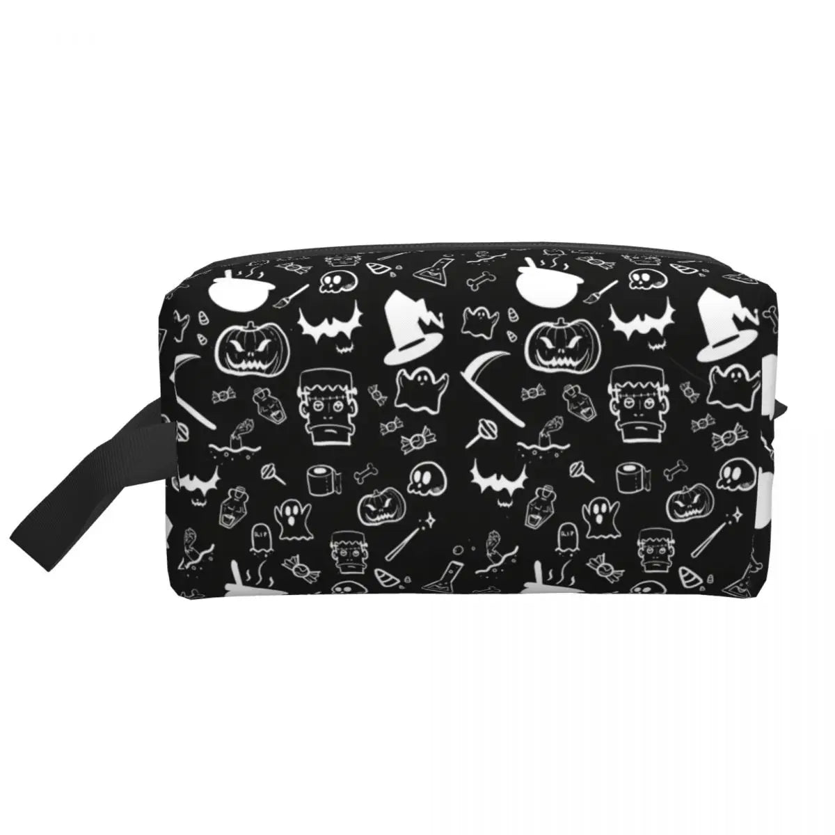 Gothic Halloween Kulturtasche mit Fledermäusen und Spitze – Bild 26