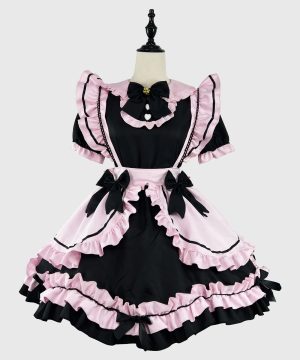 Gothic Lolita Kleid Kurzarm mit Rüschen und Schleifen