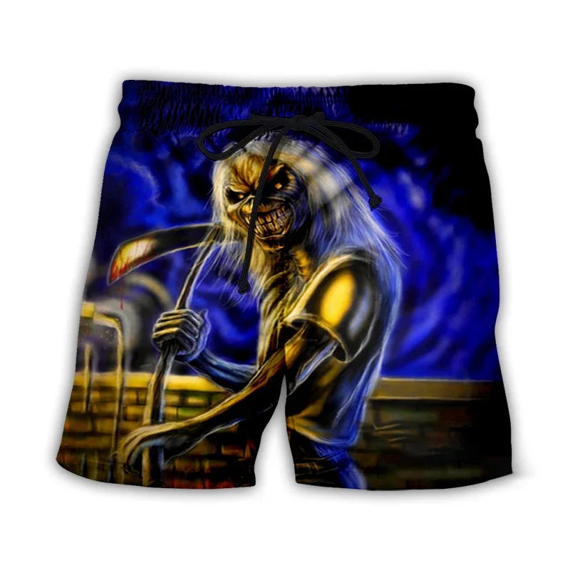 Gothic Vintage Skull Shorts – Sommer Streetwear Herren – Bild 19