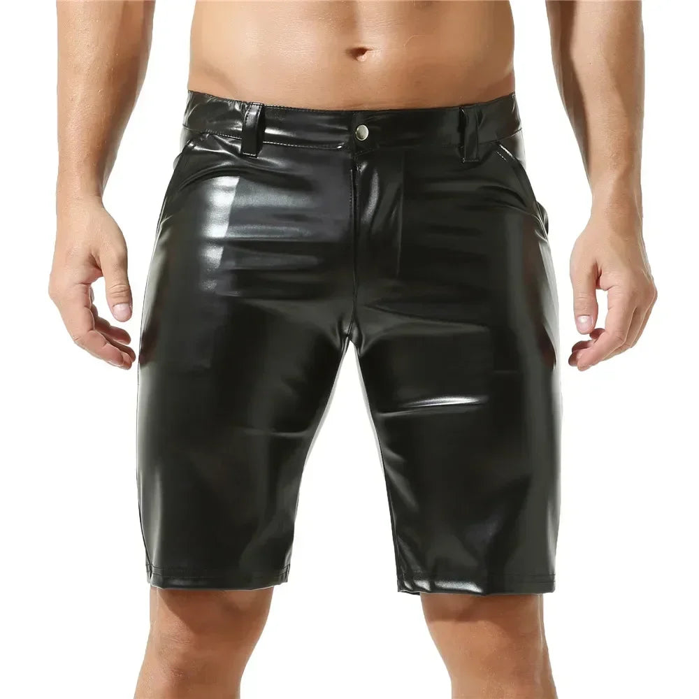 Gothic Herren Shorts aus PU-Leder – Sommer Clubwear – Bild 7