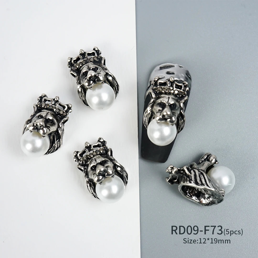 Gothic Halloween Nail Charms mit Totenkopf & Zirkonia 3D – Bild 54