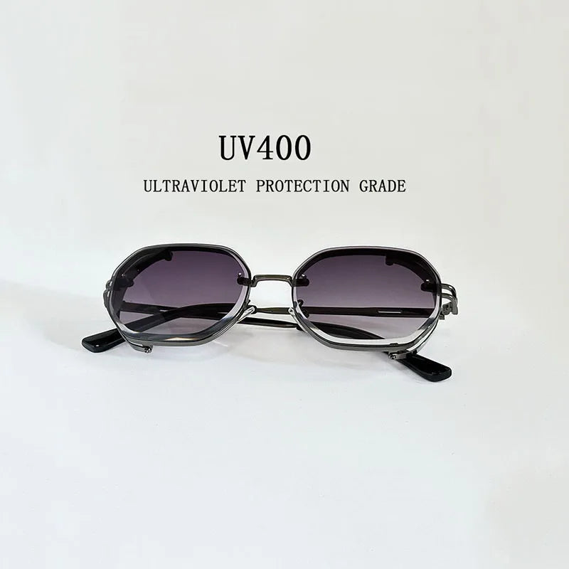 Gothic Steampunk Sonnenbrille Herren Damen Punk Stil 2024 – Bild 3