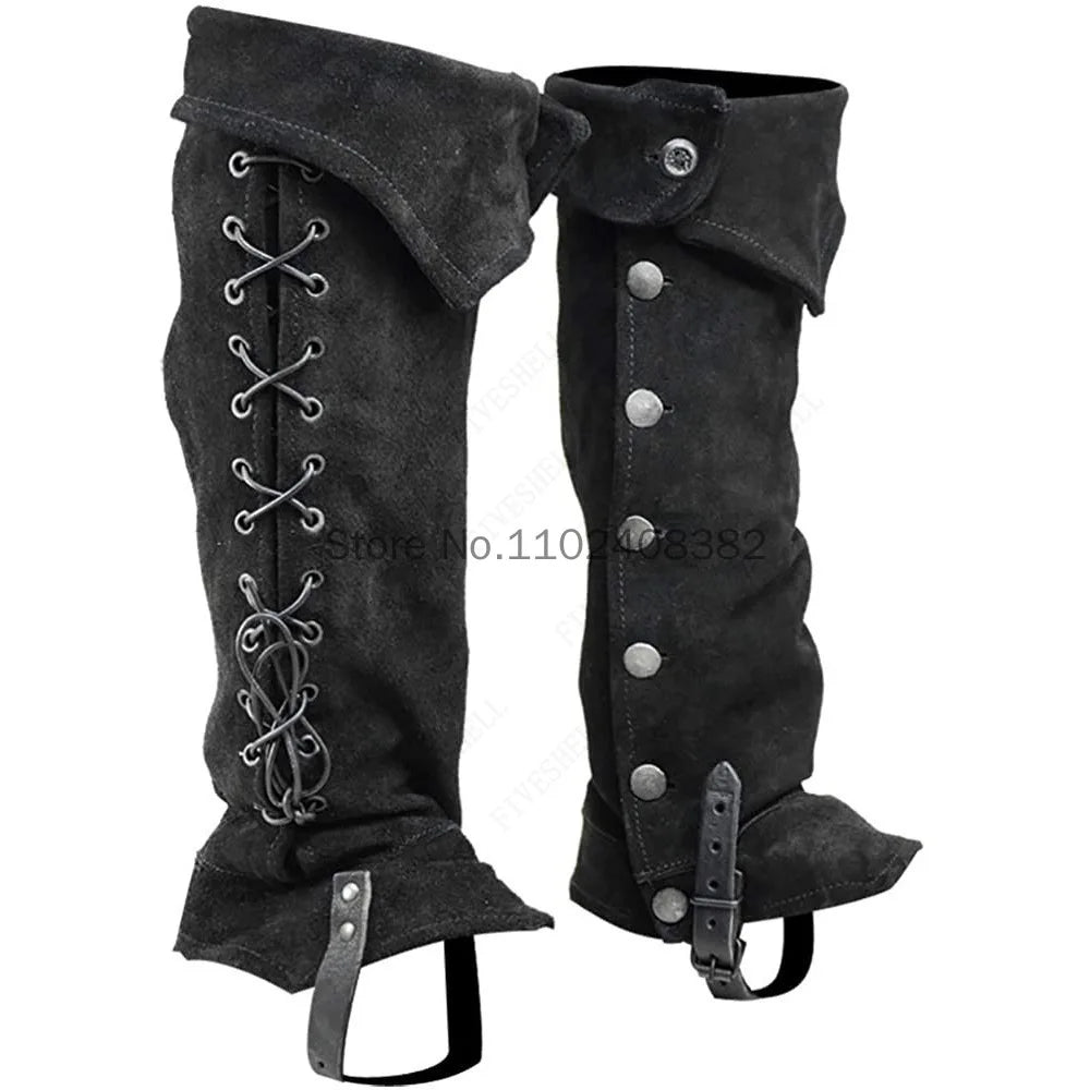 Gothic Mittelalter Ritter Stiefel Gamaschen Cosplay Schuhe – Bild 10
