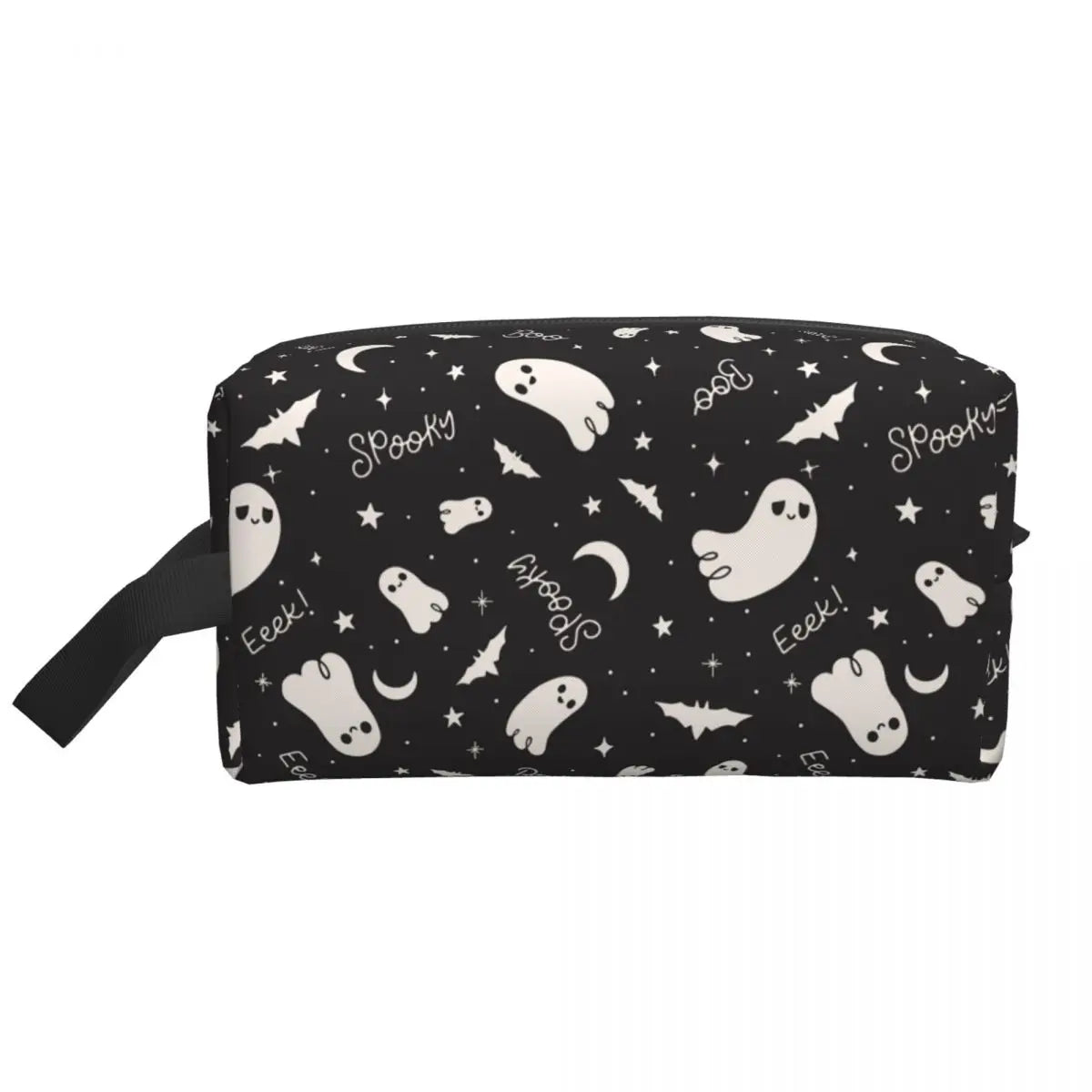 Gothic Halloween Kulturtasche mit Fledermäusen und Spitze – Bild 8