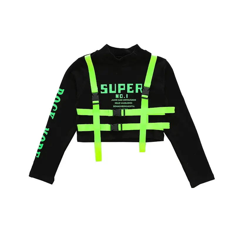 Maedchen Gothic Streetwear Set Cargo Hose 038 Crop Top