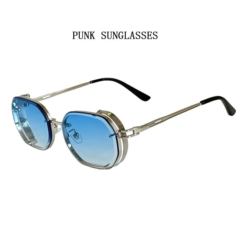 Gothic Steampunk Sonnenbrille Herren Damen Punk Stil 2024 – Bild 4