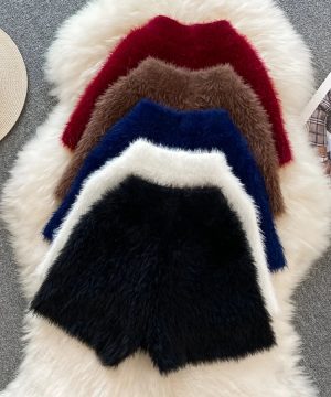 Gothic schwarze Shorts Damen Vintage Y2K High Waist Style