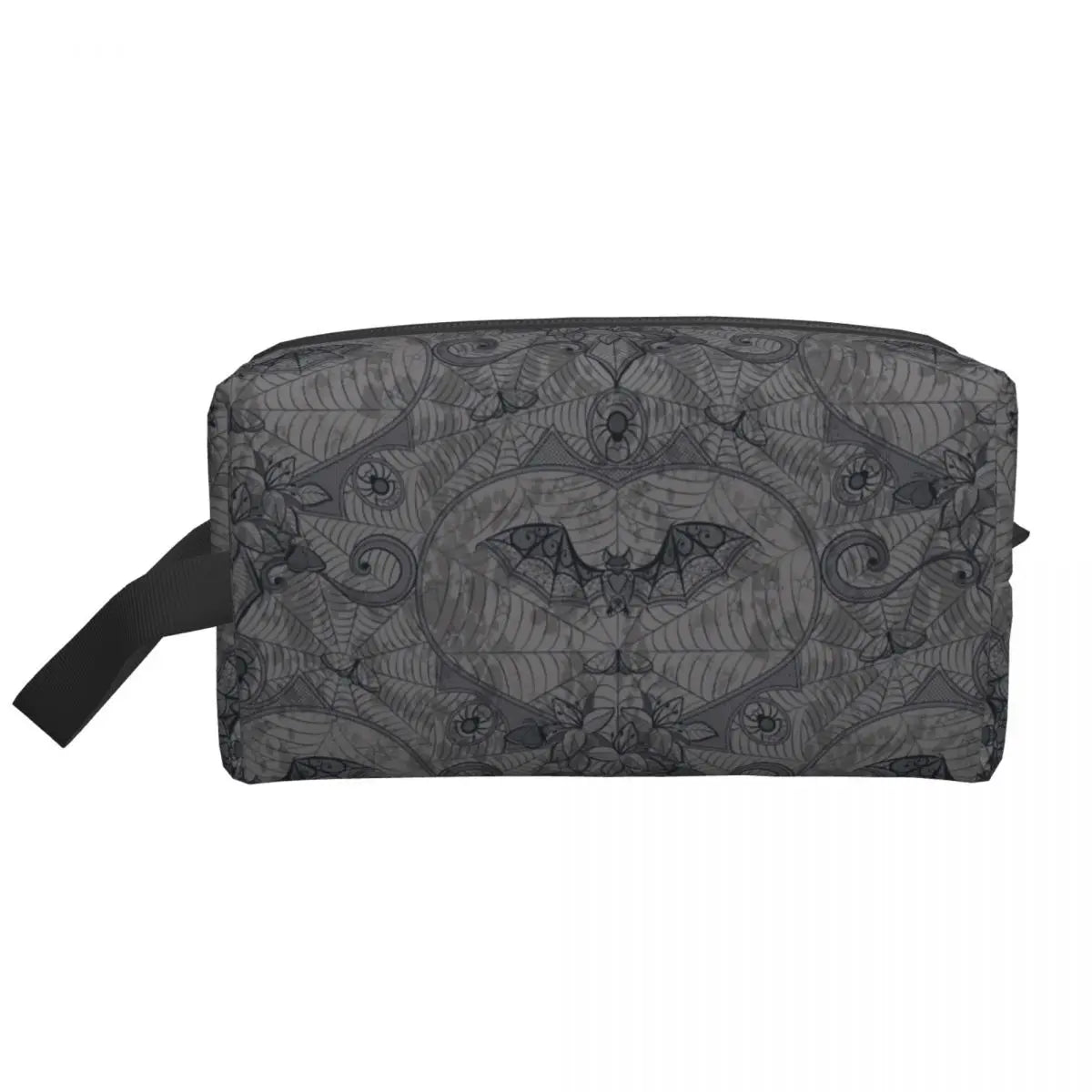 Gothic Halloween Kulturtasche mit Fledermäusen und Spitze – Bild 14