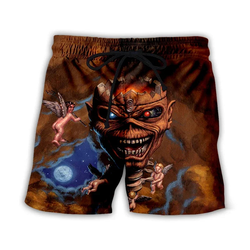 Gothic Vintage Skull Shorts – Sommer Streetwear Herren – Bild 8