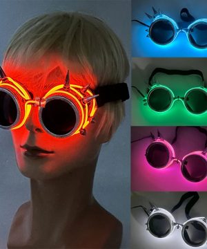 Gothic LED Brille für Kostüme – Leuchtend & Stylisch