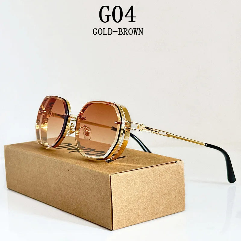 Gothic Steampunk Sonnenbrille Herren Damen Punk Stil 2024 – Bild 11
