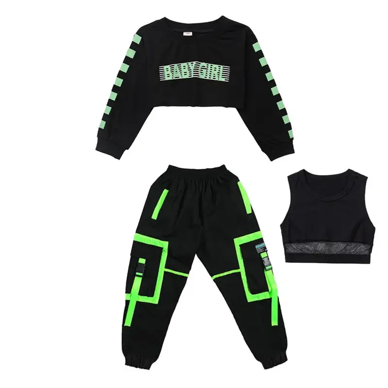 Maedchen Gothic Streetwear Set Cargo Hose 038 Crop Top