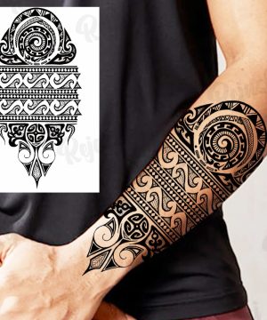 Große Gothic Totem Tattoos für Männer & Frauen wasserdicht