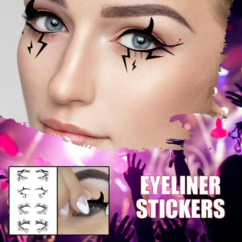 Gothic Augen Make-up Sticker Set – Halloween Tattoo Deko – Bild 4