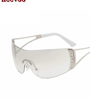 Gothic Cyberpunk Y2K Sonnenbrille Damen Herren Vintage