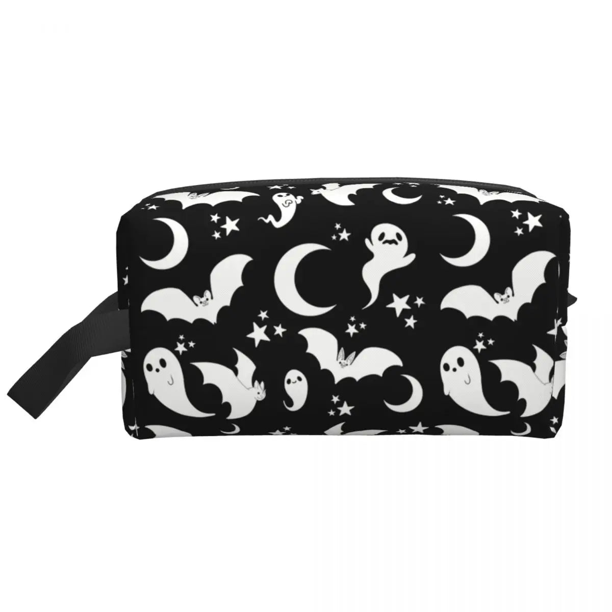 Gothic Halloween Kulturtasche mit Fledermäusen und Spitze – Bild 7