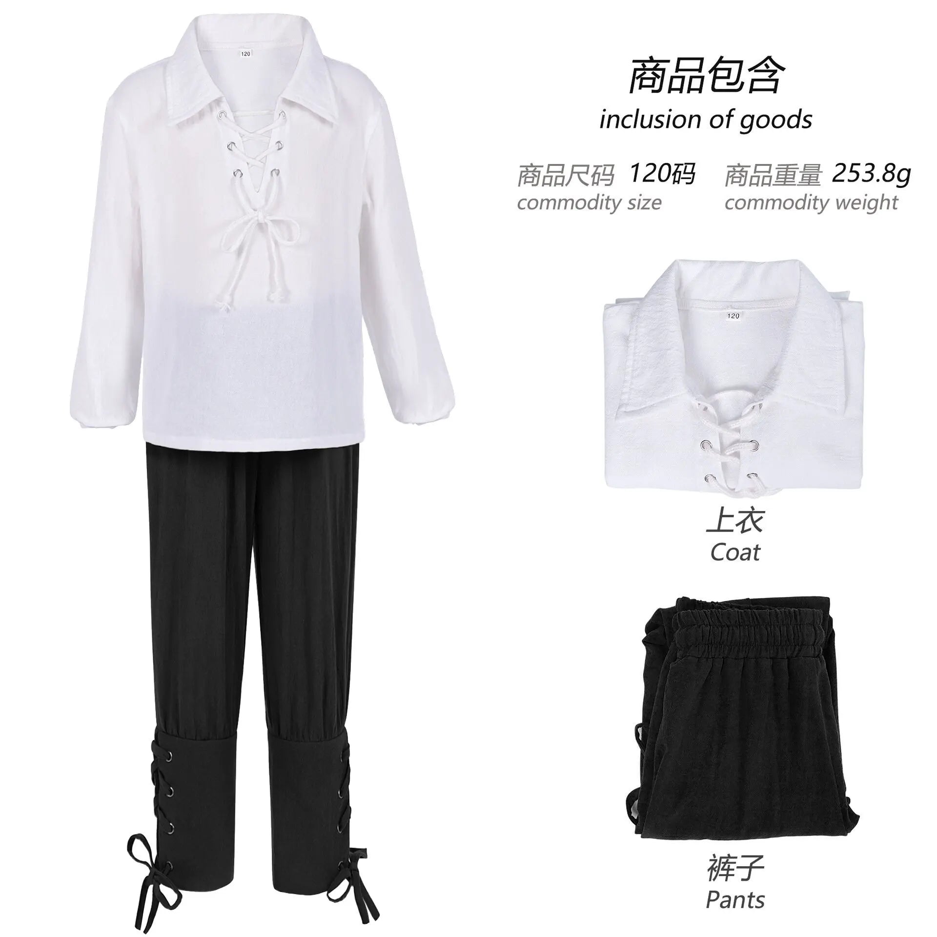 Gothic Mittelalterhemd für Jungen – Steampunk Kostüm – Bild 5